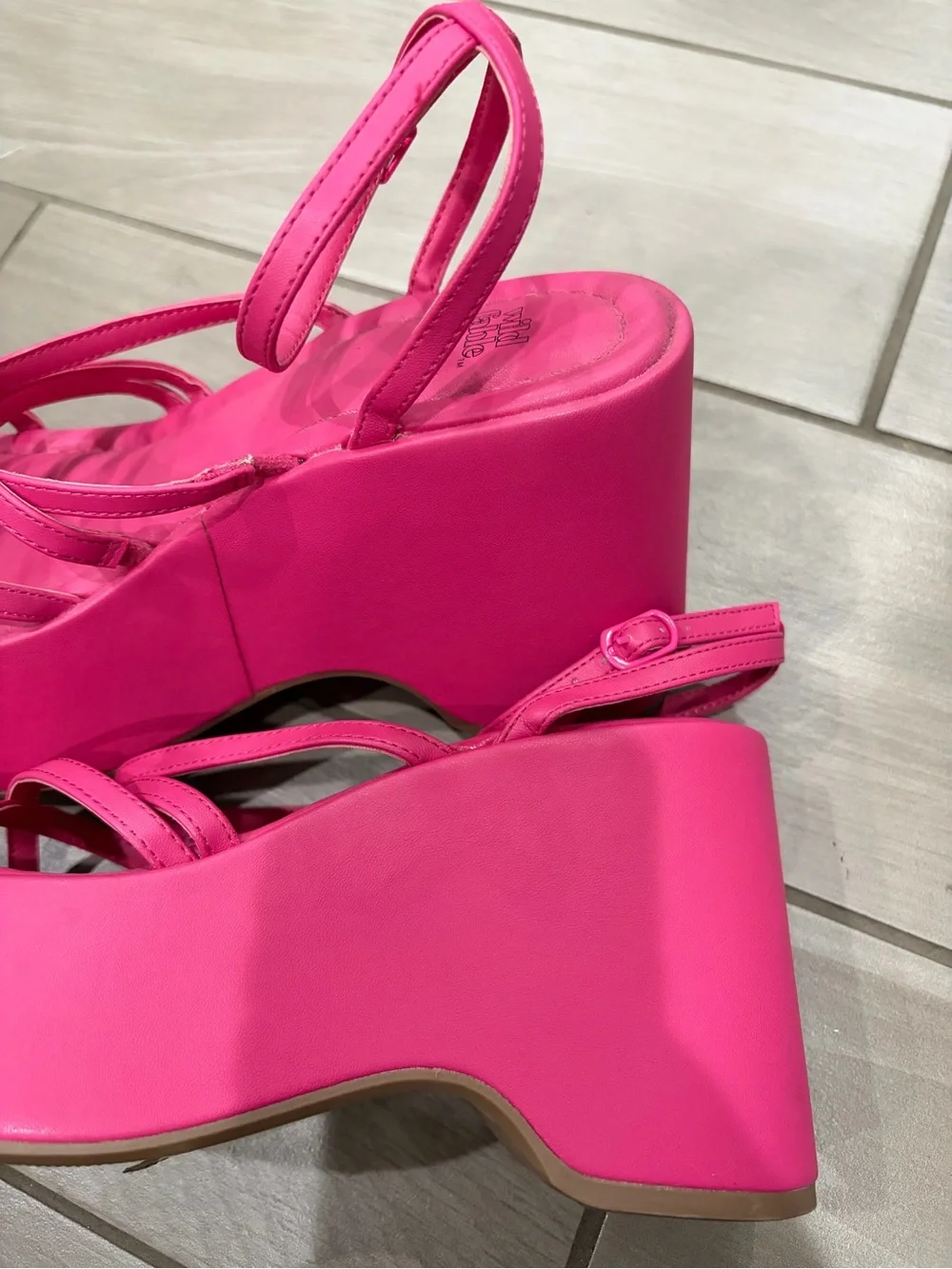 wild fable Neon Pink Strappy Platform Sandals